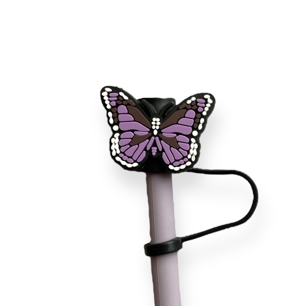 3/$10💥 Purple Butterfly Straw Cover/Topper